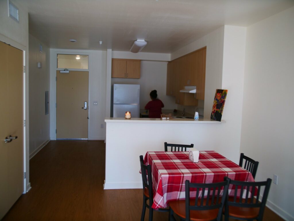 dining room and kitchen