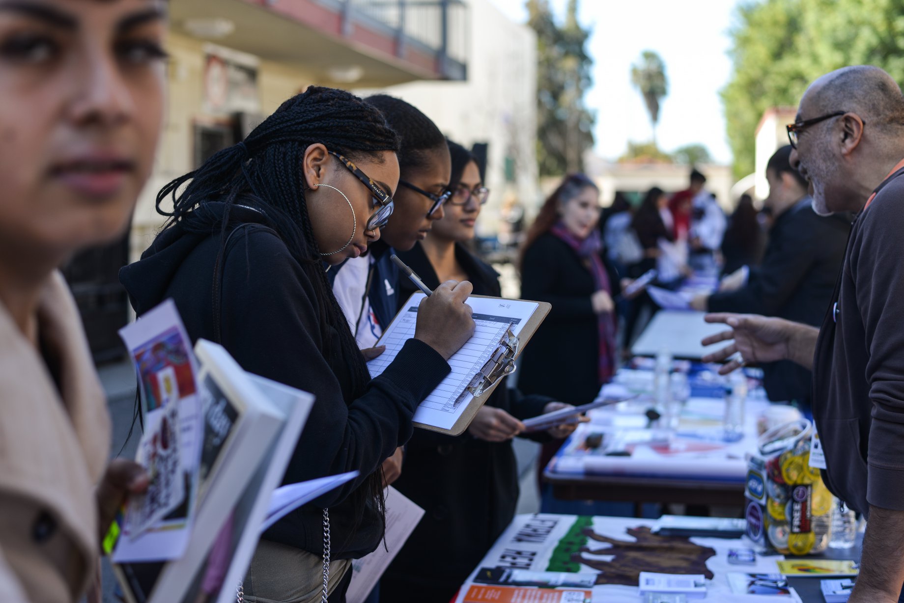 Student signing up