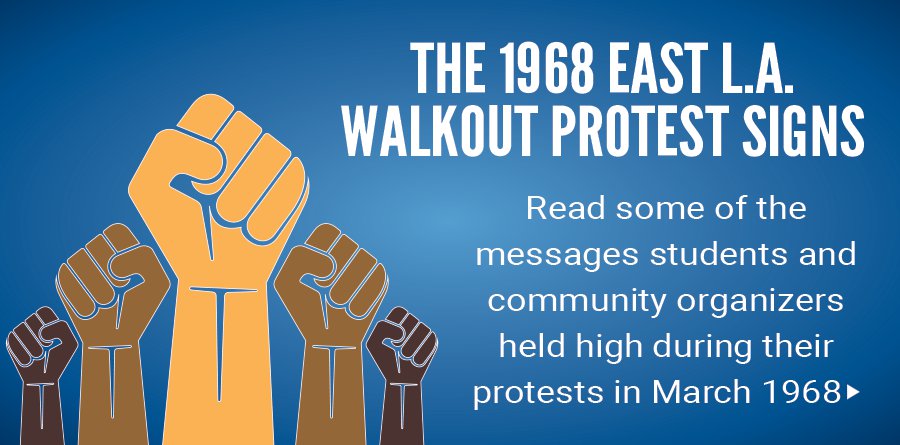 The 1968 East L.A. Walkout Protest Signs