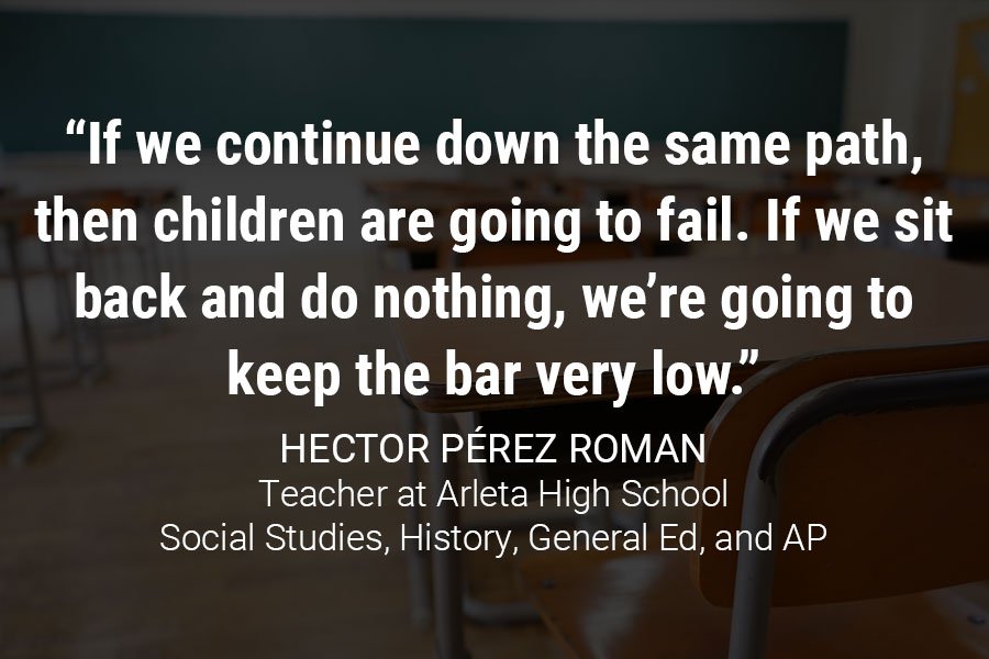 "If we continue down the same path, then children are going to fail. If we sit back and do nothing, we're going to keep the bar very low."